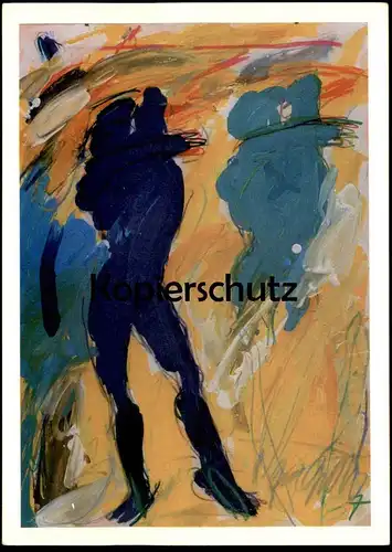 ÄLTERE POSTKARTE AUS DEM BALLETTZYKLUS STUTTGART 1987 AMDJAD AFRA Tanz Ballett ballet danse dance postcard Ansichtskarte