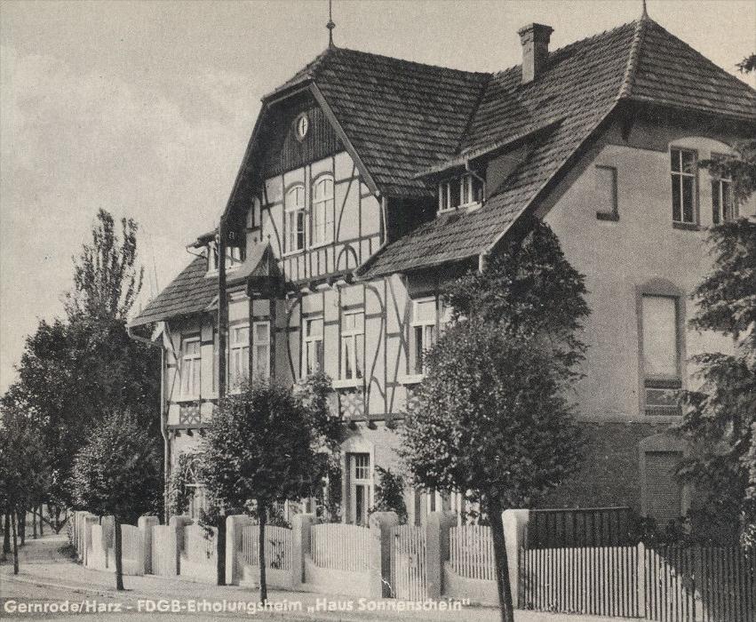Altere Postkarte Gernrode Im Harz Fdgb Erholungsheim Haus