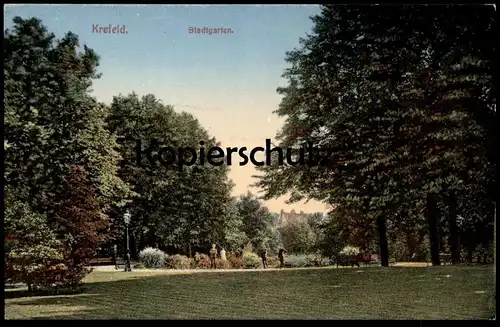 ALTE POSTKARTE KREFELD STADTGARTEN Stadtpark Park Garten parc garden Crefeld Ansichtskarte AK cpa postcard
