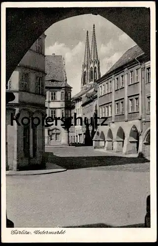 ÄLTERE POSTKARTE GÖRLITZ UNTERMARKT STEMPEL 10 JAHRE DRK DDR Zgorzelec Zhorjelc cpa postcard AK Ansichtskarte