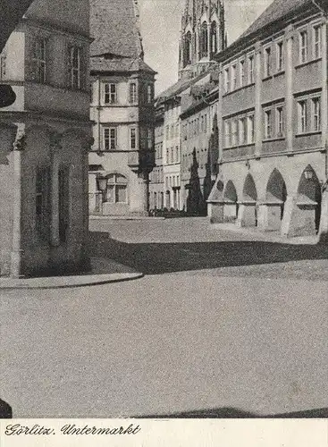 ÄLTERE POSTKARTE GÖRLITZ UNTERMARKT STEMPEL 10 JAHRE DRK DDR Zgorzelec Zhorjelc cpa postcard AK Ansichtskarte