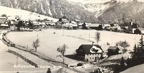 ALTE POSTKARTE SCHIPARADIES TAUPLITZ SALZKAMMERGUT STEIERMARK Ski Skiparadies Österreich Austria Bad Mitterndorf Winter