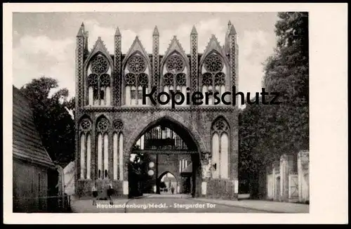 ALTE POSTKARTE NEUBRANDENBURG STARGARDER TOR Verlag R. Lederbogen Ansichtskarte AK cpa postcard