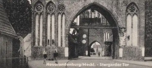 ALTE POSTKARTE NEUBRANDENBURG STARGARDER TOR Verlag R. Lederbogen Ansichtskarte AK cpa postcard