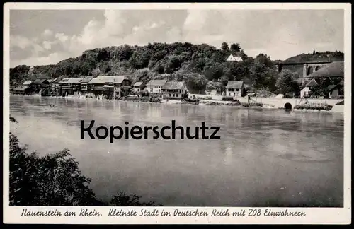 ALTE POSTKARTE HAUENSTEIN AM RHEIN KLEINSTE STADT IM DEUTSCHEN REICH 208 EINWOHNER LAUFENBURG Ansichtskarte postcard