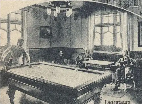 ALTE POSTKARTE ESSEN RÜTTENSCHEID LÜHRMANN STIFTUNG RANKHILFE FASSADENGITTER BILLARD snooker cpa postcard Ansichtskarte