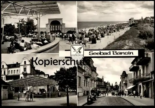 ÄLTERE POSTKARTE SEEBAD BANSIN ROLLER VESPA ? Heringsdorf Usedom Uznam Ostsee Baltic Sea Mecklenburg-Vorpommern cpa AK