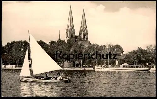 ÄLTERE POSTKARTE NEURUPPIN RUPPINER SEE SEGELBOOT sailing boat voilier sailboat couple Paar cpa postcard Rotophot AK