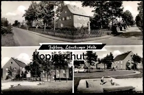 ÄLTERE POSTKARTE FASSBERG LÜNEBURGER HEIDE B. MUNSTER SÜDHEIDE CELLE SANDKASTEN Spielplatz playground aire de jeu Kinder