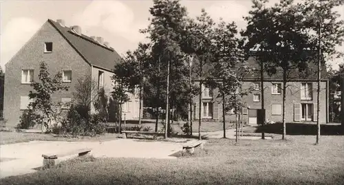 ÄLTERE POSTKARTE FASSBERG LÜNEBURGER HEIDE B. MUNSTER SÜDHEIDE CELLE SANDKASTEN Spielplatz playground aire de jeu Kinder