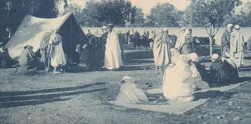 ALTE POSTKARTE RELIZANE MARCHÉ ARABE CAFÉS MAURES Cafe Kaffee traditional costume Tracht Alger Algerien Algérie Algeria