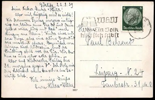 ALTE POSTKARTE GÖRLITZ STADTHALLE 1939 Person Mann Passant Goelitz Zgorzelec Zhorjelc cpa postcard AK Ansichtskarte