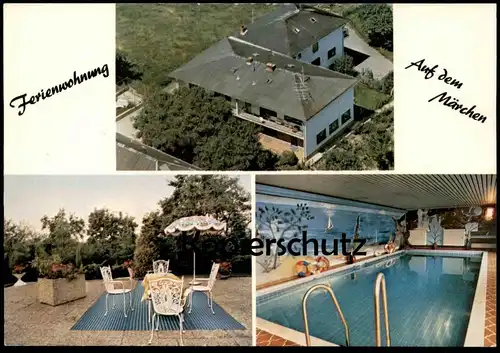 ÄLTERE POSTKARTE BETTINGEN EIFEL FREMDENHEIM AUF DEM MÄRCHEN MATTHIAS KARPEN-GERLING swimming pool piscine Schwimmbad