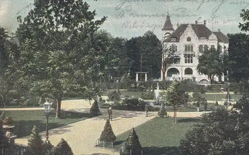 ALTE POSTKARTE FREIBERG IN SACHSEN KÖNIG-ALBERG-PARK MIT VILLA GÖPFERT 1904 Ansichtskarte AK cpa postcard