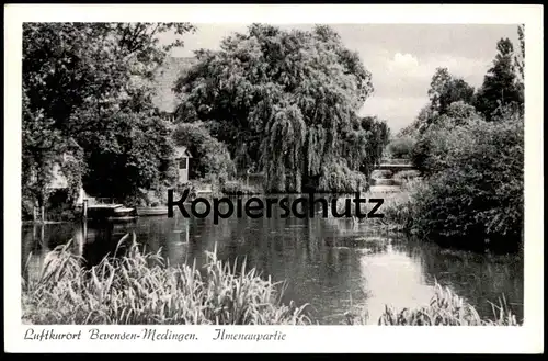 ÄLTERE POSTKARTE LUFTKURORT BEVENSEN-MEDINGEN ILMENAUPARTIE Ilmenau Fluss river rivière AK Ansichtskarte cpa postcard