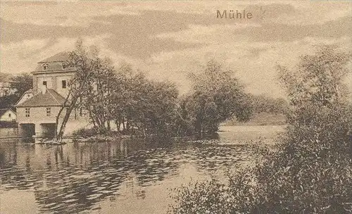 ALTE POSTKARTE HERINGEN AN DER WERRA KALI SCHACHT NEU-HERINGEN PARTIE KIRCHE MÜHLE BRÜCKE moulin mill Schüler Zeche