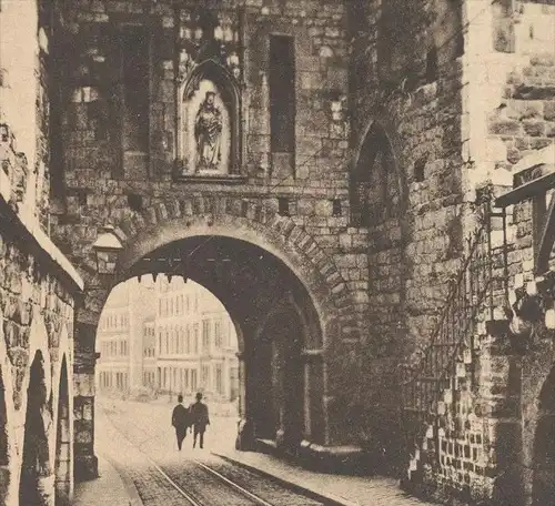 ALTE POSTKARTE AACHEN IM PONT-TOR PONTTOR Aix la chapelle Porte gate Ansichtskarte AK cpa postcard