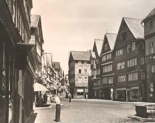 ÄLTERE POSTKARTE HERBORN MARKTPLATZ MOTORRAD moto motocyclette motorbike Ansichtskarte cpa postcard AK