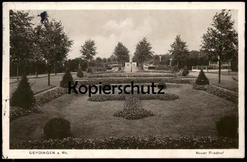 ALTE POSTKARTE UERDINGEN NEUER FRIEDHOF 1913 KREFELD Crefeld cemetery churchyard cimetière Ansichtskarte AK cpa postcard