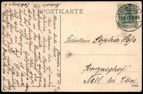 ALTE POSTKARTE GRUSS AUS MÜNSTER i. W. CORPS-BEKLEIDUNGS-AMT DES VII. ARMEE-CORPS Bekleidungsamt Ansichtskarte AK cpa