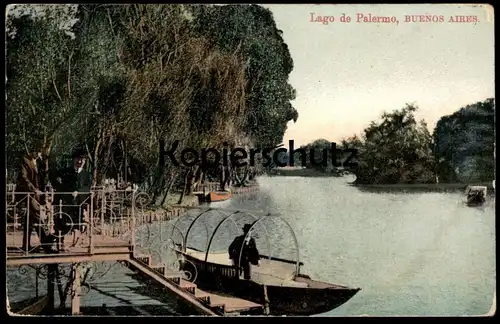 ALTE POSTKARTE LAGO DE PALERMO BUENOS AIRES ARGENTINA ARGENTINIEN Südamerika cpa postcard AK Ansichtskarte