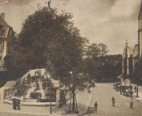 ALTE POSTKARTE OSNABRÜCK AM HERRNTEICHSWALL WIENER CAFÉ Herrenteichswall Brunnen Ansichtskarte AK cpa postcard