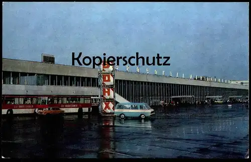 ÄLTERE POSTKARTE MOSKOWSKI FLUGHAFEN CITY MOSCOW MOCKBA MOSKAU Bus Busse airport aeroport Russia Russland cpa postcard