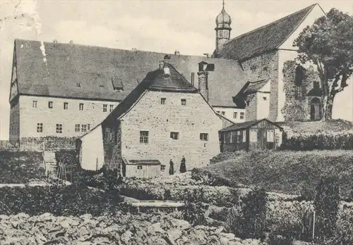 ALTE POSTKARTE GRUSS VOM FRANZISKANERKLOSTER AUF DEM KREUZBERG 1908 Bischofsheim Klosterkreuzberg Rhön Franziskaner