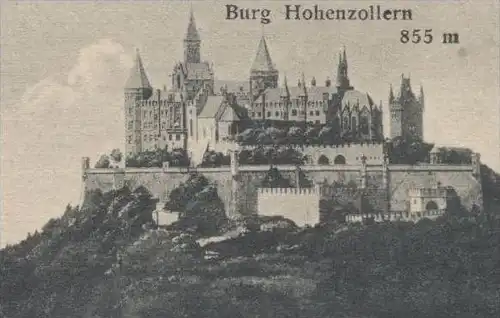 ALTE POSTKARTE STETTEN & HECHINGEN KLOSTERKIRCHE BURG HOHENZOLLERN castle chateau fort cpa postcard Ansichtskarte AK