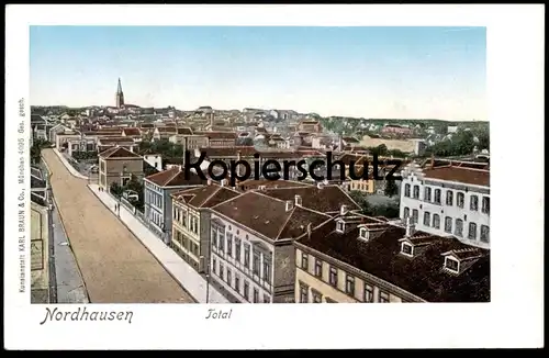 ALTE POSTKARTE NORDHAUSEN TOTAL PANORAMA GESAMTANSICHT Totalansicht Thüringen Ansichtskarte AK cpa postcard