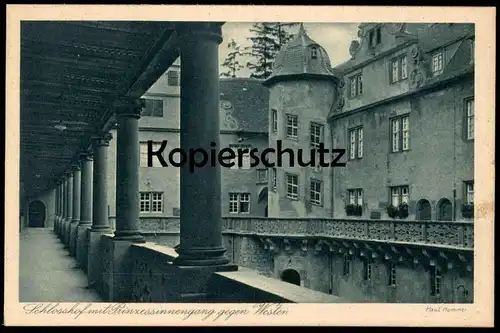 ALTE POSTKARTE EINE REISE DURCH SEELCHENS REICH PAUL HOMMEL SCHLOSSHOF MIT PRINZESSINNENGANG SCHLOSS LANGENBURG AK