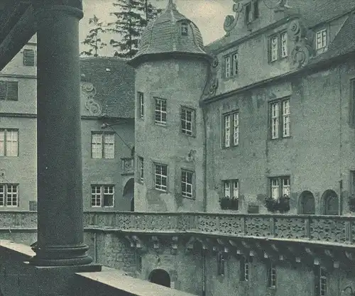 ALTE POSTKARTE EINE REISE DURCH SEELCHENS REICH PAUL HOMMEL SCHLOSSHOF MIT PRINZESSINNENGANG SCHLOSS LANGENBURG AK