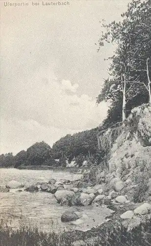 ALTE POSTKARTE UFERPARTIE BEI LAUTERBACH PUTBUS INSEL RÜGEN Küste Ufer Strand coast beach plage Ansichtskarte postcard