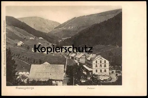 ALTE POSTKARTE PETZER STALLUNGEN SCHLESIEN RIESENGEBIRGE PEC Pezer Karkonosze Krkonose cpa postcard AK Ansichtskarte