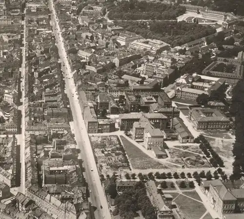 ALTE POSTKARTE KARLSRUHE BLICK AUF DIE TECHNISCHE HOCHSCHULE LUFTBILD Vogelschau Architecture Architektur university cpa