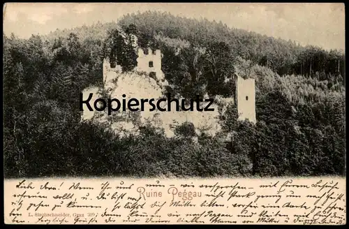 ALTE POSTKARTE RUINE BURG PEGGAU 1901 Stempel Deutschfeistritz bei Peggau Graz Steiermark Austria Ansichtskarte postcard