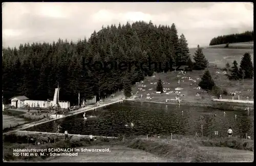 ALTE POSTKARTE SCHONACH SCHWIMMBAD SCHWARZWALD BLACK FOREST Swimming Pool Bad Freibad lido piscine Ansichtskarte AK cpa