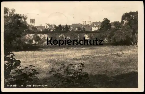 ALTE POSTKARTE MÜNSTER IN WESTFALEN ALTE STADTMAUER 1931 Mauer Ansichtskarte AK postcard cpa