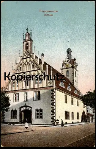 ALTE POSTKARTE FÜRSTENWALDE SPREE RATHAUS 1919 Brandenburg AK Ansichtskarte cpa postcard