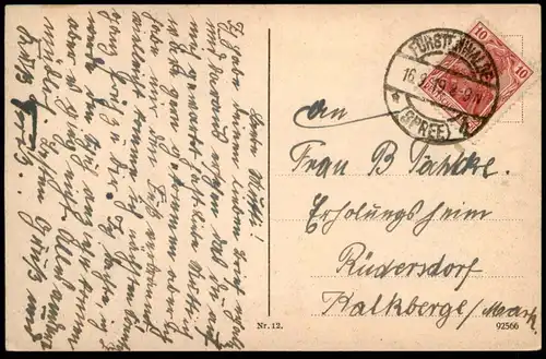 ALTE POSTKARTE FÜRSTENWALDE SPREE RATHAUS 1919 Brandenburg AK Ansichtskarte cpa postcard
