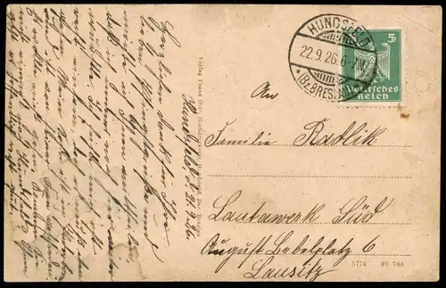 ALTE POSTKARTE HUNDSFELD BEZIRK BRESLAU KATH. & EV. VOLKSSCHULE Psie Pole Wroclaw Brassel Schlesien Ansichtskarte cpa