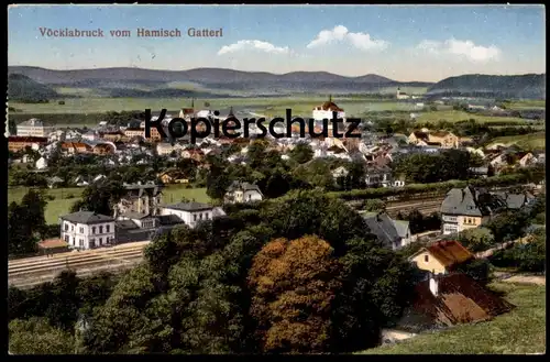 ALTE POSTKARTE VÖCKLABRUCK VOM HAMISCH GATTERL Total Eisenbahn Bahnhof station gare railway Austria Ansichtskarte AK cpa