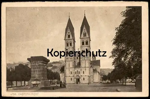 ALTE POSTKARTE CASTORKIRCHE KOBLENZ Coblenz Kirche church église Ansichtskarte AK cpa postcard