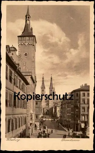 ALTE POSTKARTE WÜRZBURG DOMSTRASSE cpa postcard AK Ansichtskarte
