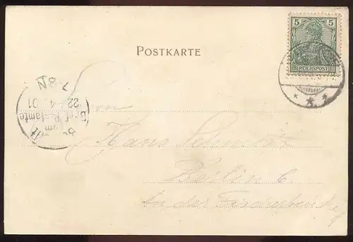 ALTE POSTKARTE WARENDORF GRUSS VON BEERMANN 1901 AK Ansichtskarte cpa postcard