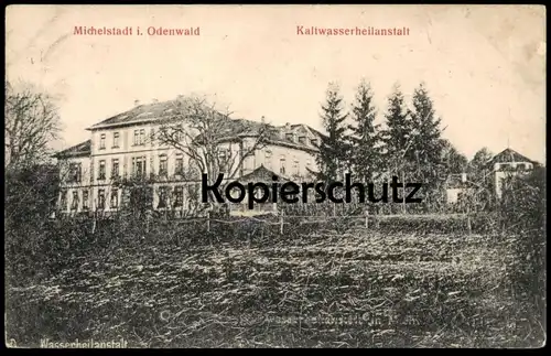 ALTE POSTKARTE MICHELSTADT IM ODENWALD KALTWASSERHEILANSTALT 1913 Sanatorium Heilanstalt Ansichtskarte AK cpa postcard