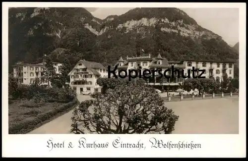 ALTE POSTKARTE WOLFENSCHIESSEN HOTEL & KURHAUS EINTRACHT Suisse Schweiz Switzerland Wolfenschießen cpa Ansichtskarte AK