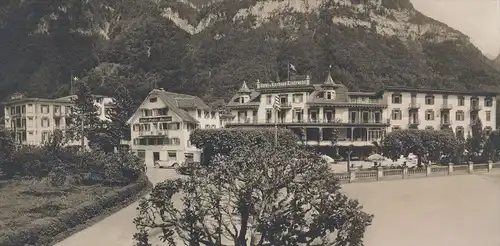 ALTE POSTKARTE WOLFENSCHIESSEN HOTEL & KURHAUS EINTRACHT Suisse Schweiz Switzerland Wolfenschießen cpa Ansichtskarte AK