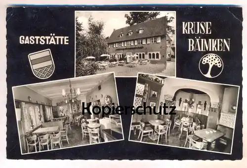 ÄLTERE POSTKARTE MÜNSTER WESTFALEN GASTSTÄTTE KRUSE-BAIMKEN Inh. Volz Dortmunder Kronen Bier Ansichtskarte AK postcard