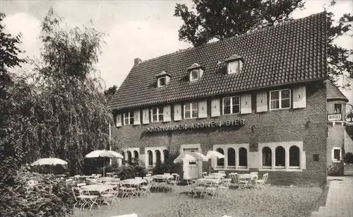 ÄLTERE POSTKARTE MÜNSTER WESTFALEN GASTSTÄTTE KRUSE-BAIMKEN Inh. Volz Dortmunder Kronen Bier Ansichtskarte AK postcard